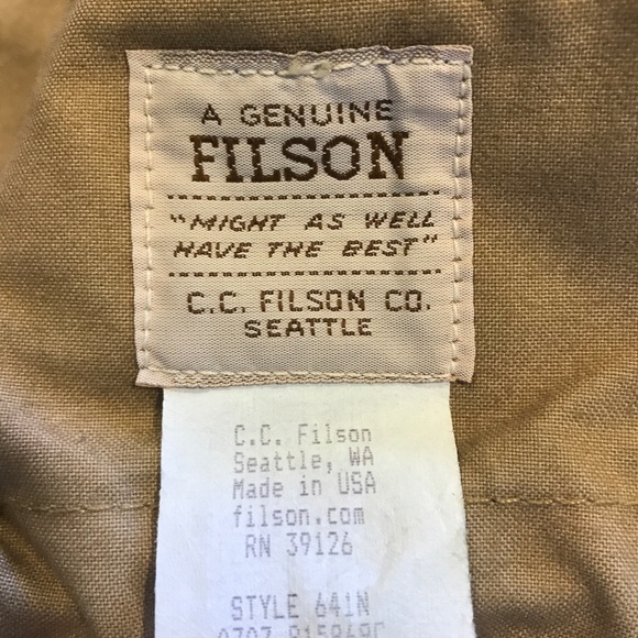 filson jacket rn 39126